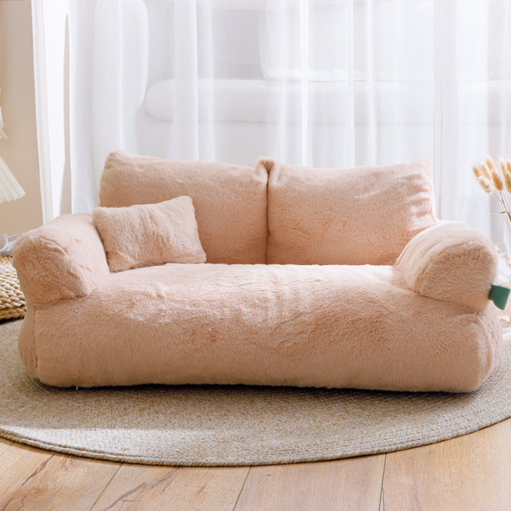 Comfortable cat bed with a modern, elevated sofa design, providing superior pet comfort and a non-slip bottom.