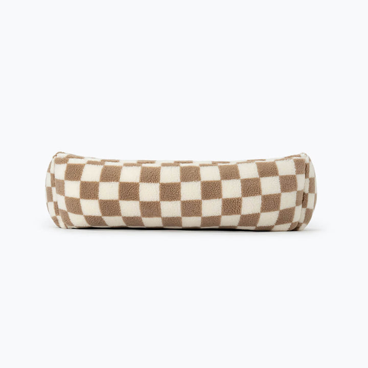 Modern checkerboard pet sofa bed, cozy and inviting for pets, easy-to-clean washable fabric