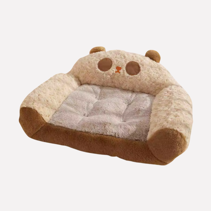 Cozy curled pet nest bed for dogs & cats, plush, washable cover, ideal sleeping mat, New4