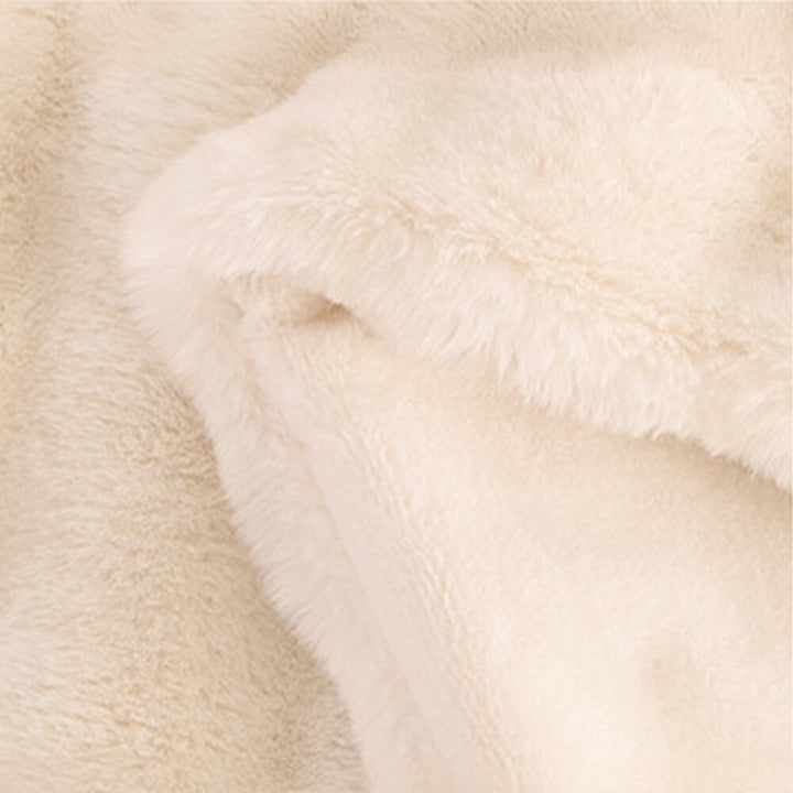 Softest faux fur bubble fleece blanket and pillow cover set, hypoallergenic quality