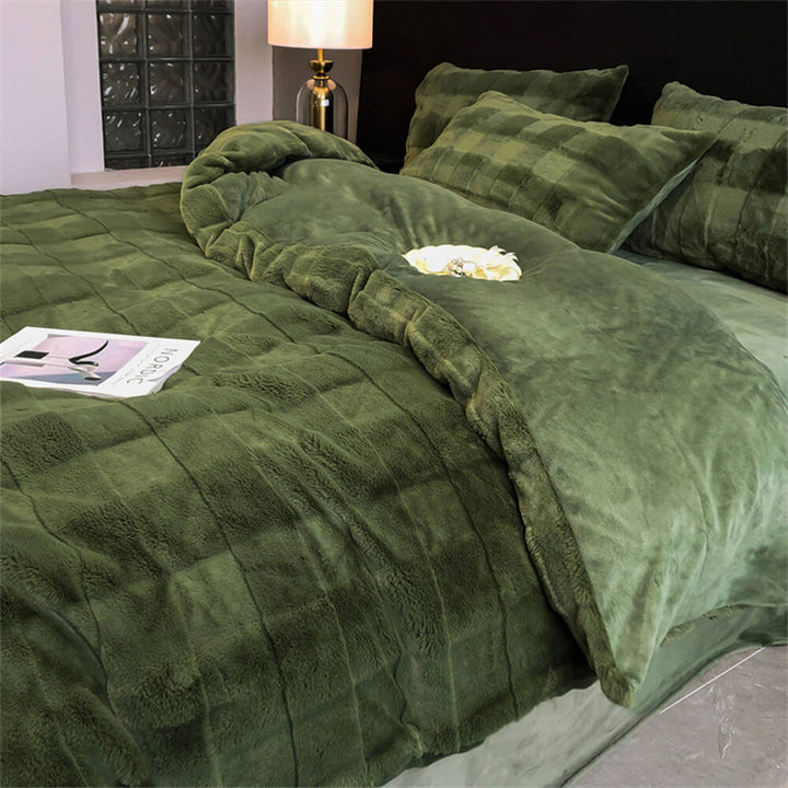 High-quality brown faux fur velvet sheet set, durable and cozy for everyday use