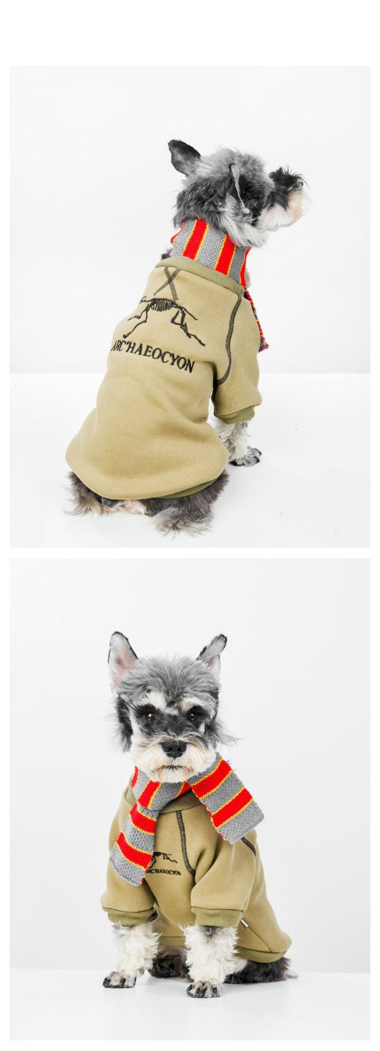 Unisex winter dog hoodie, soft navy blue fleece with full length zipper closure.