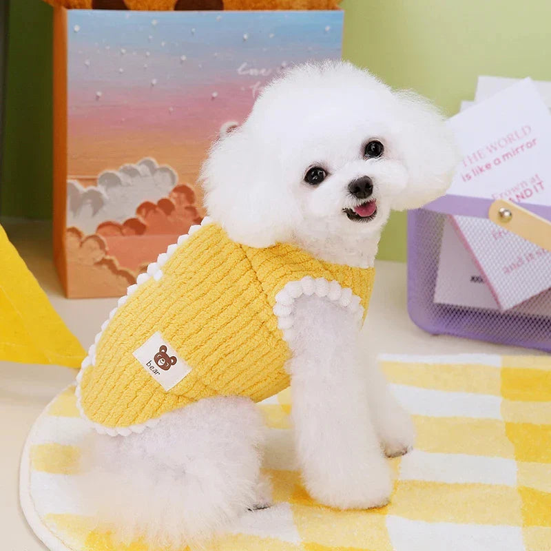 Winter pet coat for small dog, soft fleece jacket, comfortable pet vest