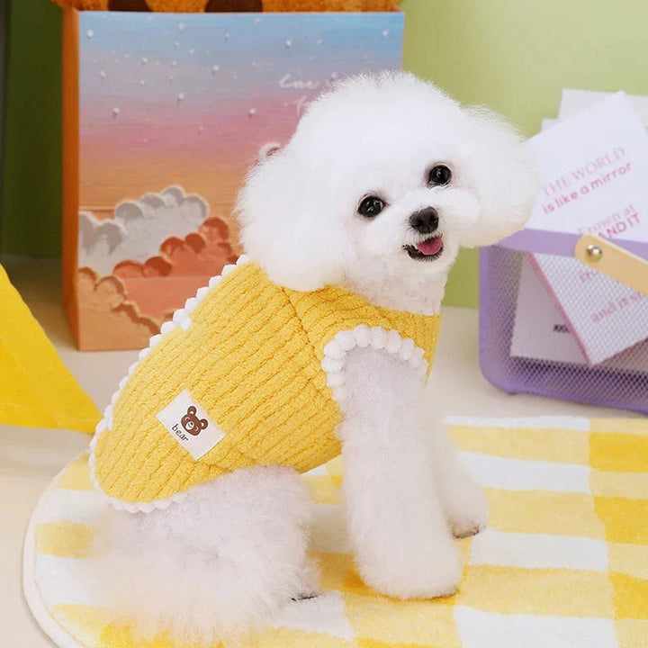 Winter pet coat for small dog, soft fleece jacket, comfortable pet vest