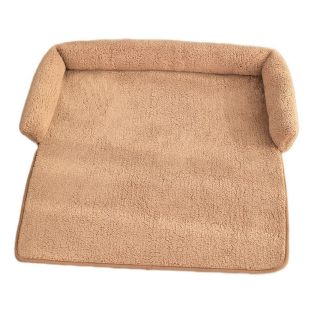 Durable and soft non-slip dog blanket with a comfy neck pillow, perfect for small to medium dogs. Easy to wash.