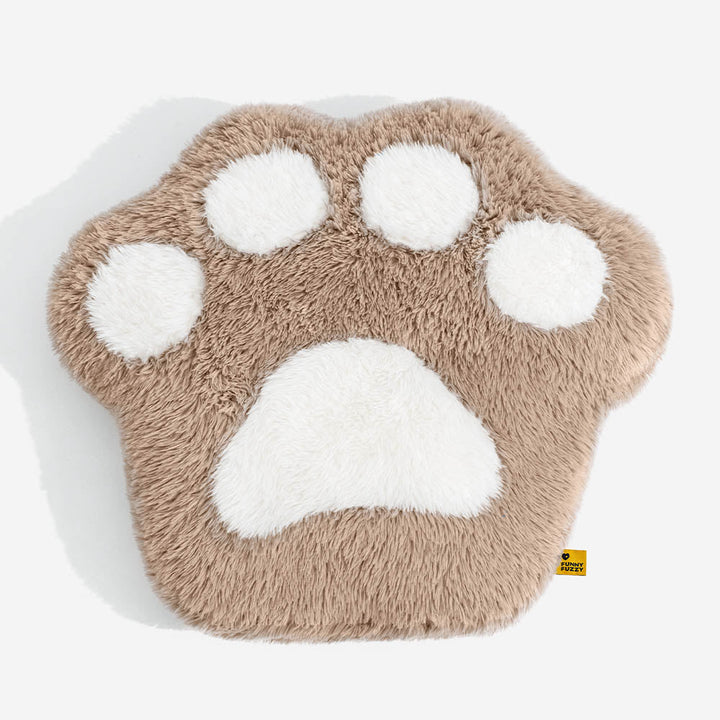 Washable small dog bed featuring a fluffy surface and cute paw spot for pet comfort and anxiety.