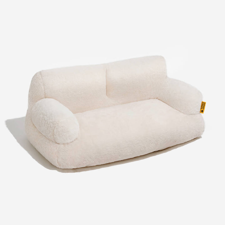 Washable small pet bed with a distinctive diamond pattern, practical and chic