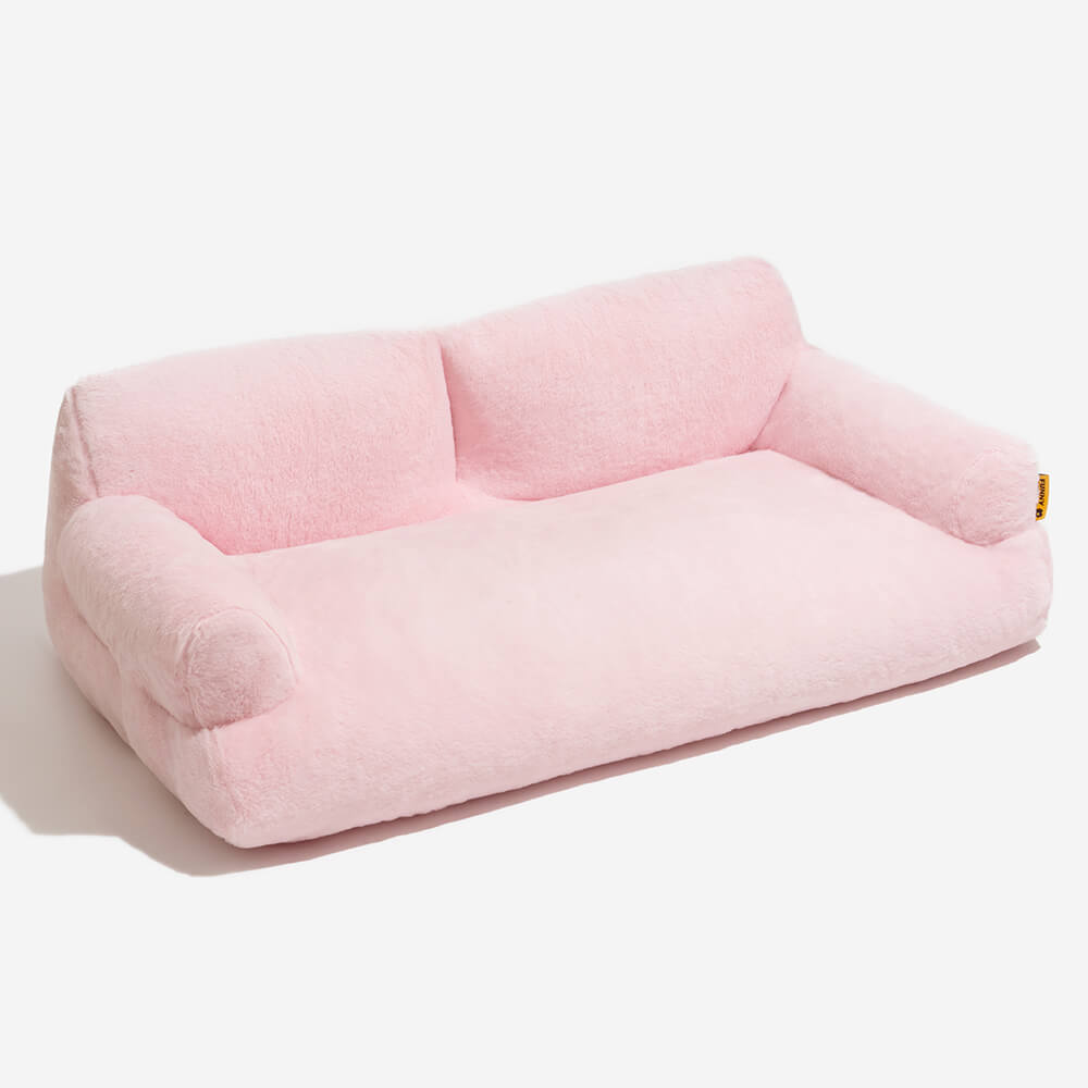 Small pet sofa bed with timeless diamond design, offering superior comfort