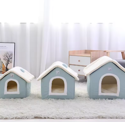 Soft pet house bed for small dogs or cats, warm and inviting animal comfort spot
