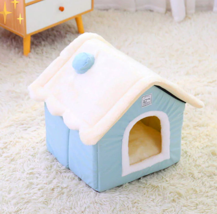 Enclosed pet bed, a cozy pet cave ideal for cats and small dogs, easy to clean