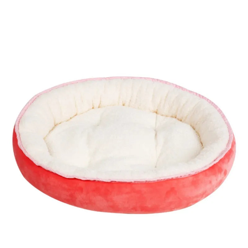 Furry friend relaxation: cozy petbed, round design for ultimate pet comfort