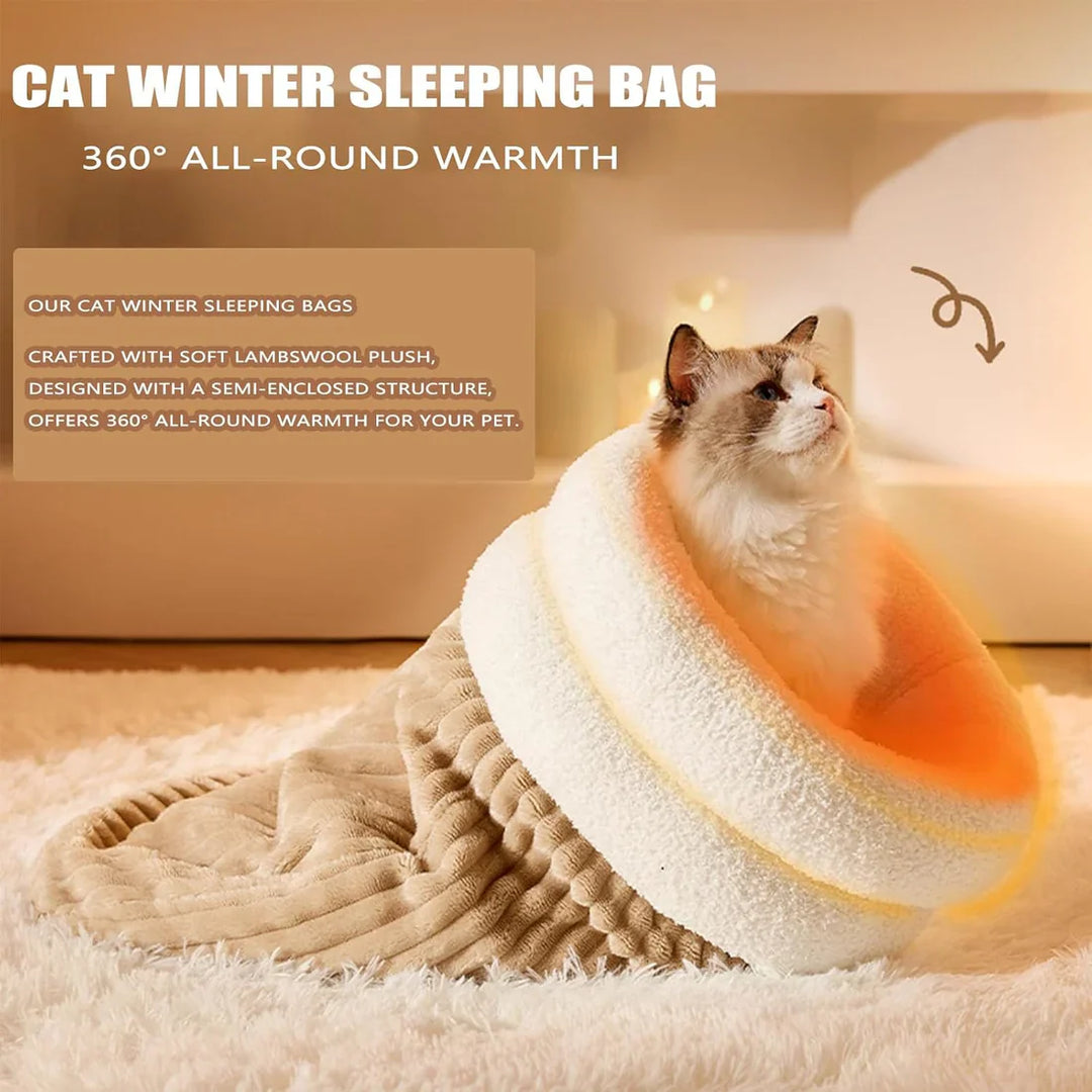 Small dog bed: adorable gray cozy pet nest hooded bed, perfect for indoor sleeping and warmth