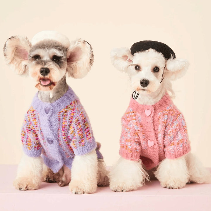 Close-up of the plush fleece texture on a Pet Dog Sweater, highlighting its warmth