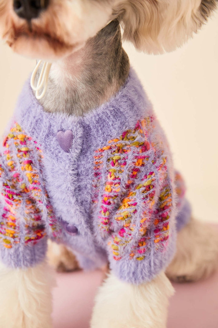 Two Pet Plush Fleece Dog Sweaters, blue and pink, folded neatly, warm dog apparel