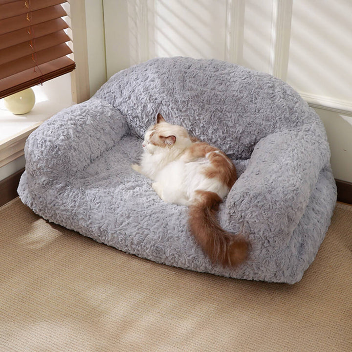 Washable memory foam dog bed, full orthopedic support, luxury pet sofa for relaxation