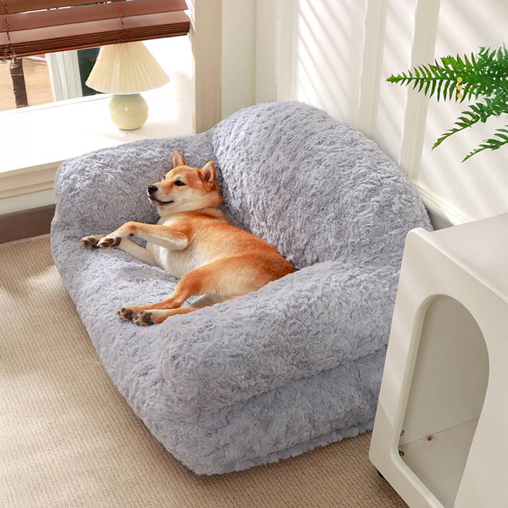 Luxury orthopedic dog bed with full support, soft washable cover, ideal for pets