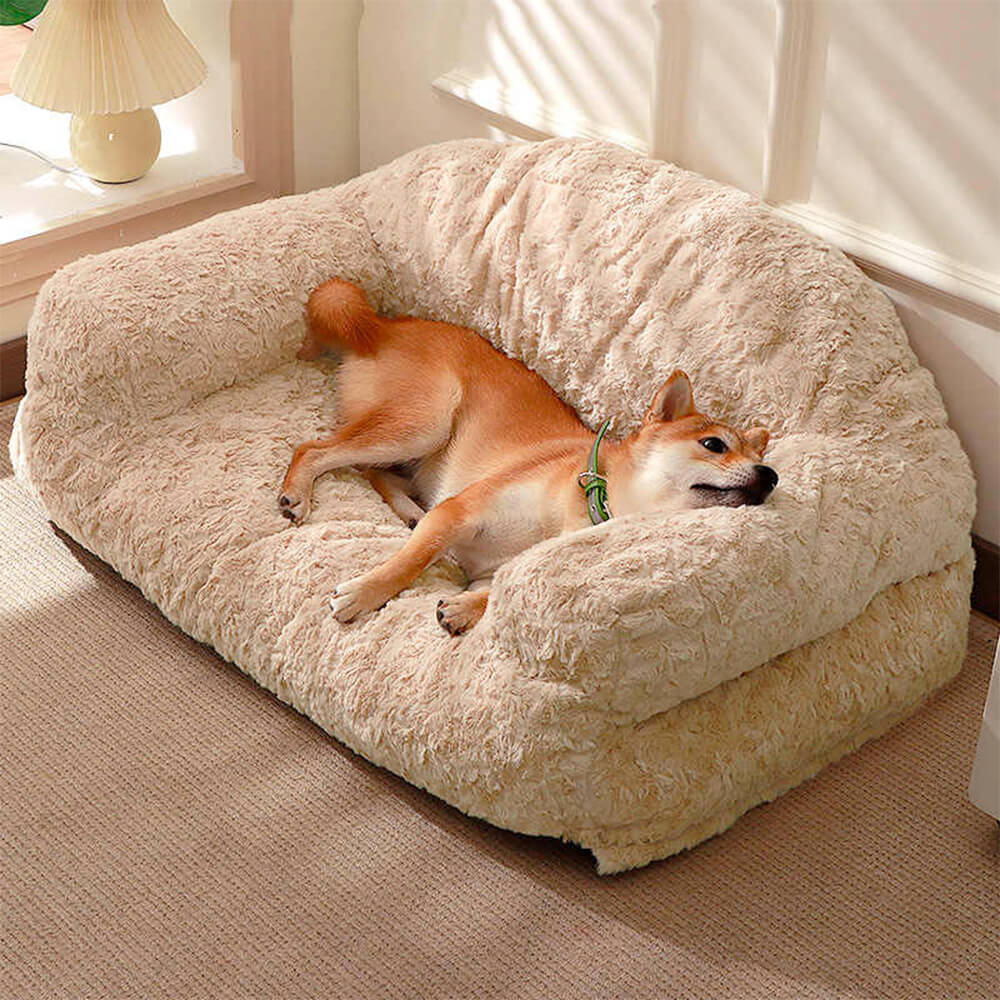 Washable pet bed with full support, cozy sofa design for cats, durable & comfortable