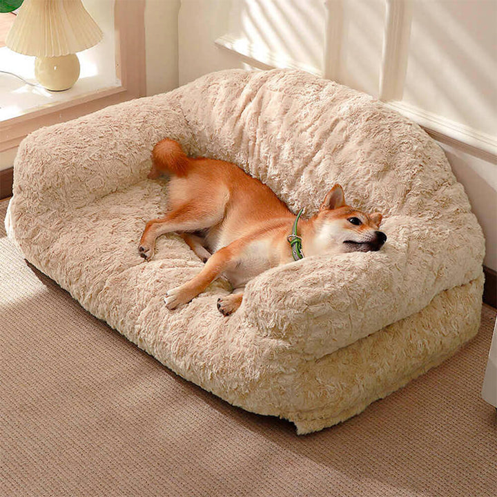 Washable pet bed with full support, cozy sofa design for cats, durable & comfortable