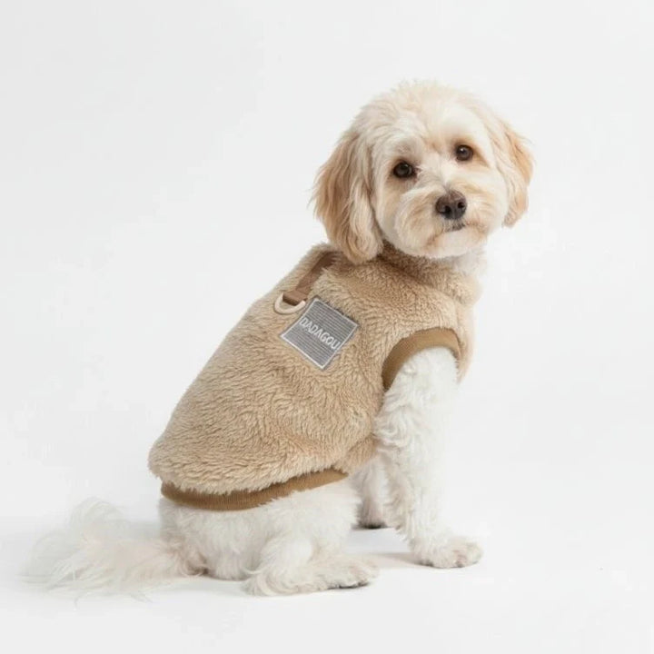 Cozy Pet Winter Vest, red, for small dogs, warm pet apparel, fuzzy dog coat
