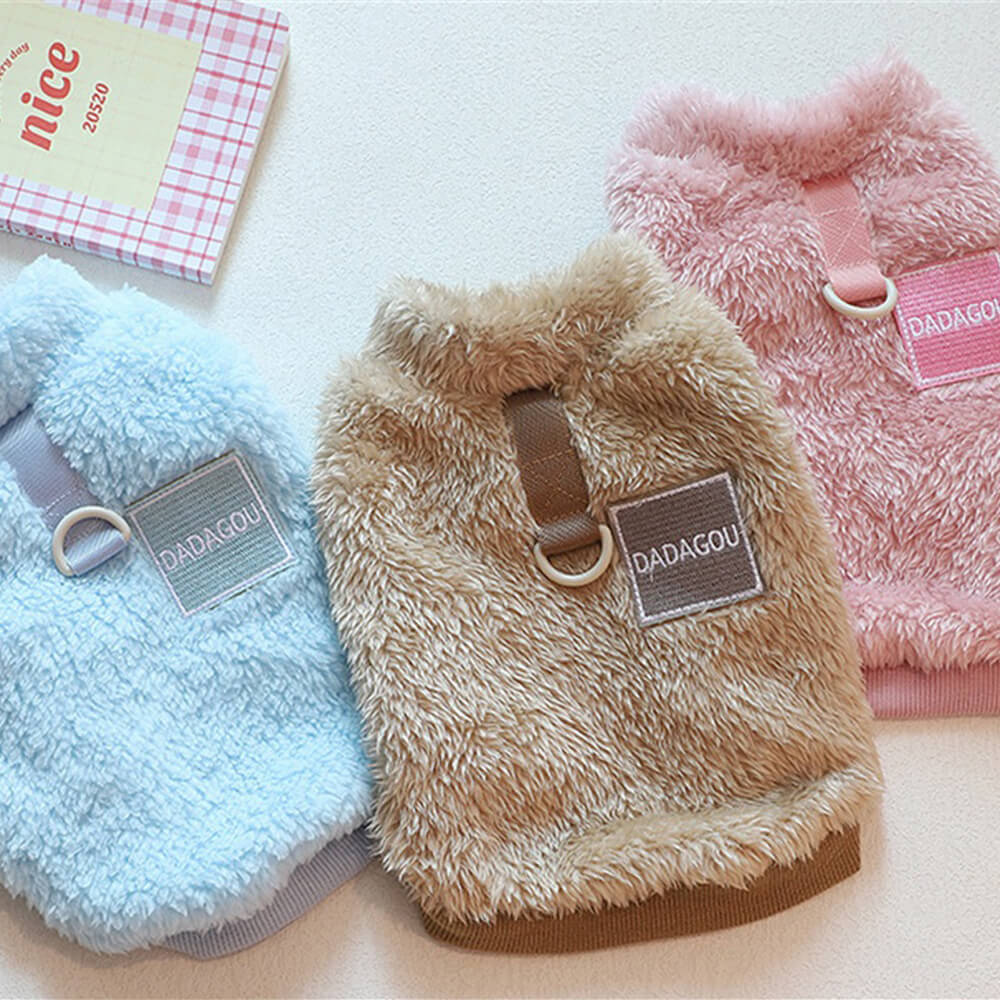 Cozy Pet Winter Vest, grey, displayed on a hanger, warm dog vest, pet apparel