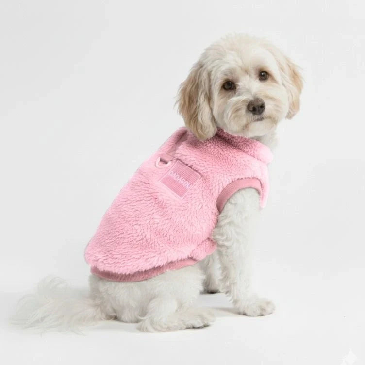 Blue Cozy Pet Winter Vest for medium dogs, soft fleece dog clothes, pet fashion