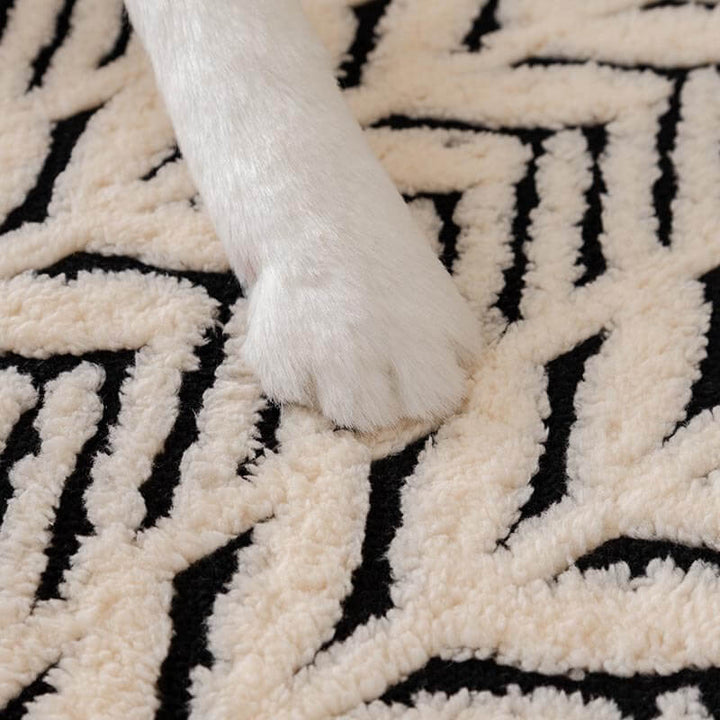 Luxurious pet-friendly sofa cover, anti-slip and plush, showcasing a stylish wheat ear design for home decor