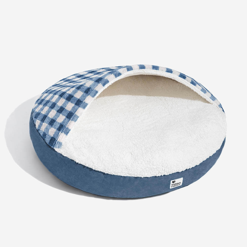 Pet round canopy dream hideaway, comfortable dog bed with soft inner cushion.