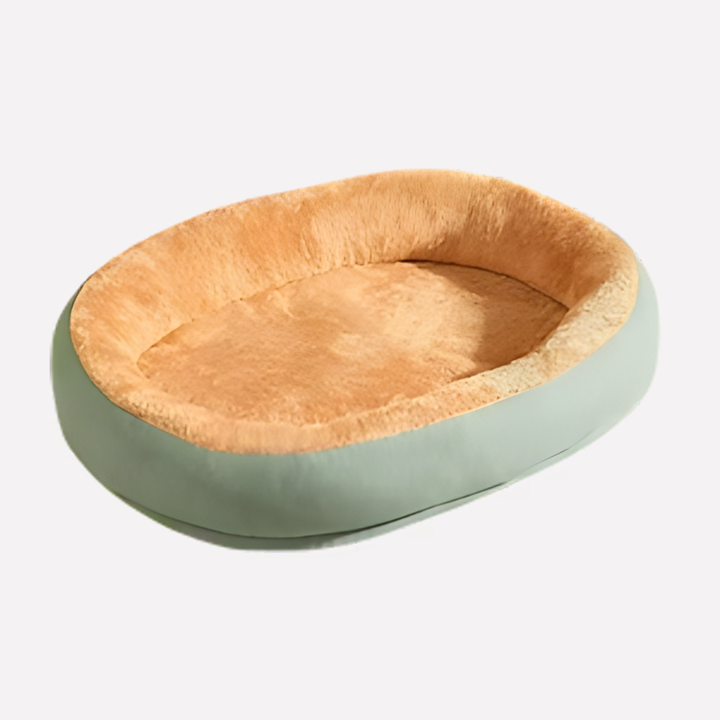 Soft washable dog nest bed, round shape, ideal for all breeds, comfy pet accessory.