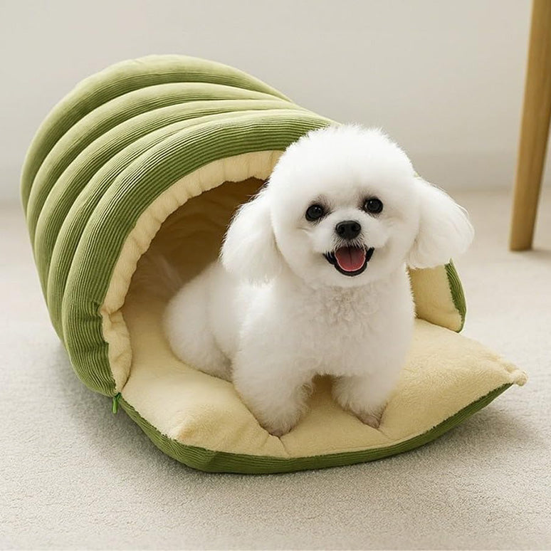 Cozy sleeping nest for small pets, washable, dark grey, ultimate winter comfort