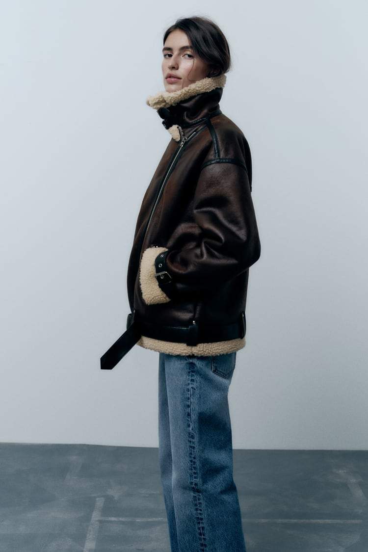 Stylish brown women's lapel jacket. Versatile outerwear for fall fashion & winter style. Cozy and chic everyday jacket.