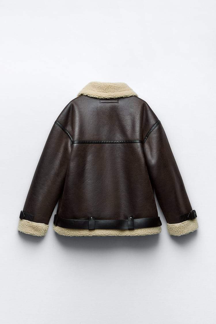 Chic brown women's lapel jacket, a cozy and stylish outerwear choice for fall & winter fashion. Versatile and warm.