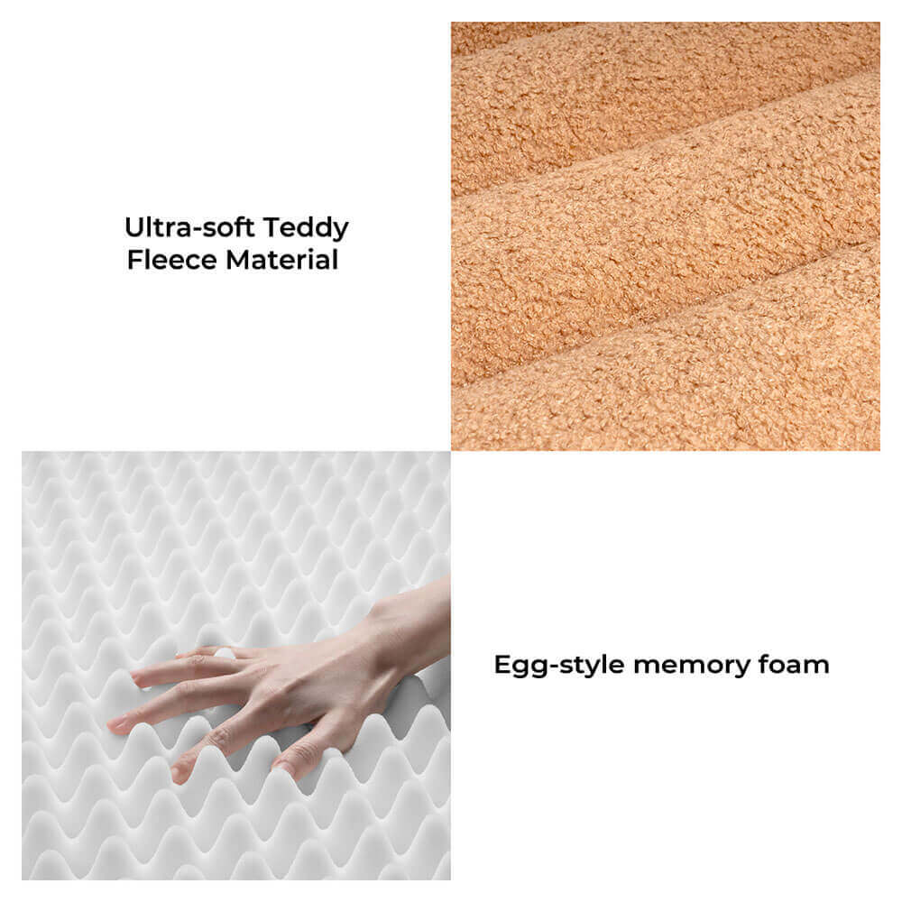 Creamy flat dog bed, orthopedic support, memory foam, durable & comfy.