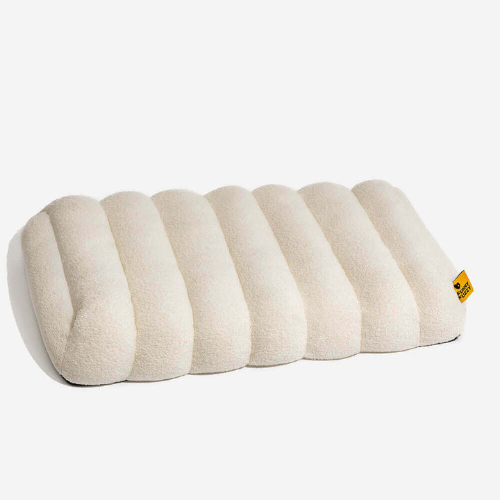 Creamy dog bed, washable, memory foam, ideal for large & active dogs.