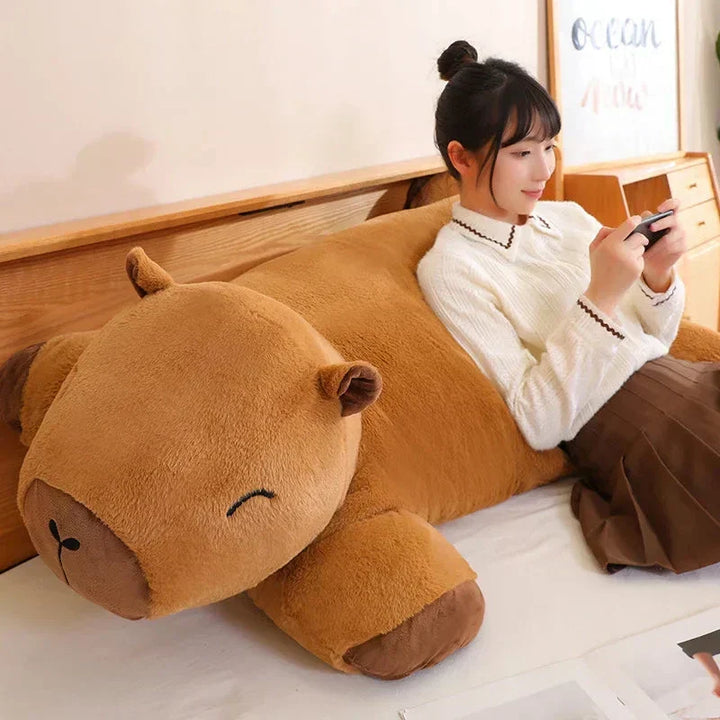 Cute Capybara plush animal, a soft cuddle buddy perfect for comfort & stress relief.