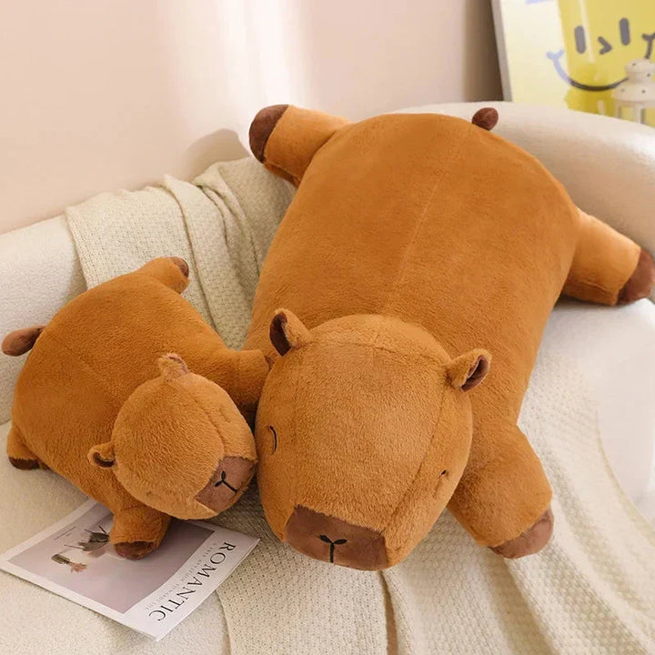 Cute Capybara cuddle toy, a soft desk buddy and great stress relief companion.
