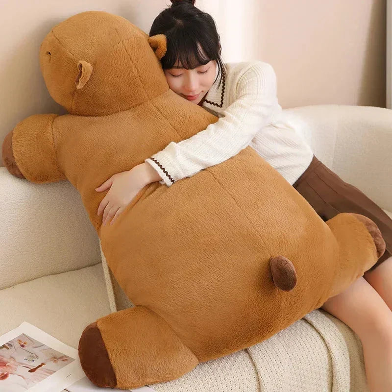 Fluffy Capybara plushie, an ultimate comfort toy and soft stress relief companion.