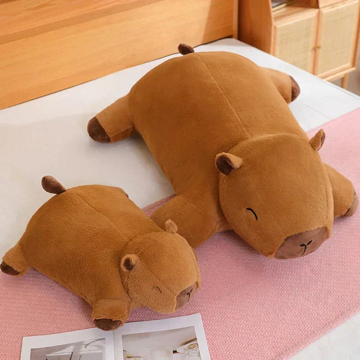 Relaxing Capybara plush toy, a comforting animal companion for moments of calm.