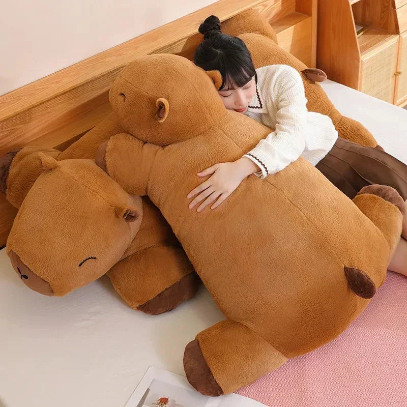 Playful Capybara stuffed animal, offering both fun and comforting cuddles.