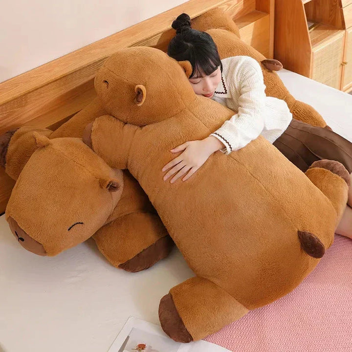 Playful Capybara stuffed animal, offering both fun and comforting cuddles.