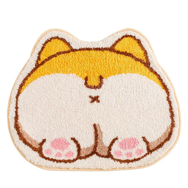 Charming animal print bath mat, a soft and absorbent cat accessory for home