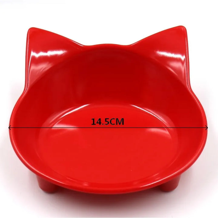 Cat ear design pet food bowl, a cute and practical animal accessory for feeding