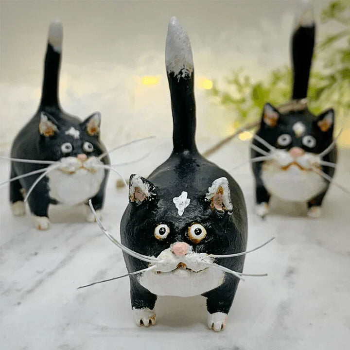 Unique animal ornament: a charming cat for your Christmas tree, great holiday gift.