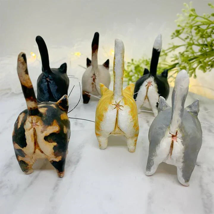 Handcrafted cat ornament for Christmas, a special tree decoration for any animal lover.