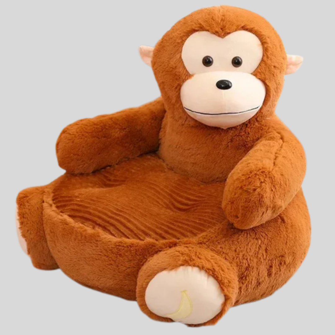 Cute plush pet bed shaped like a brown bear, perfect for small dogs and cats.