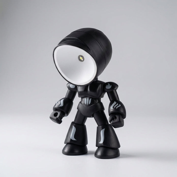 Adorable robot nursery night light for toddlers, Luminobot LED, provides gentle, glare-free illumination.