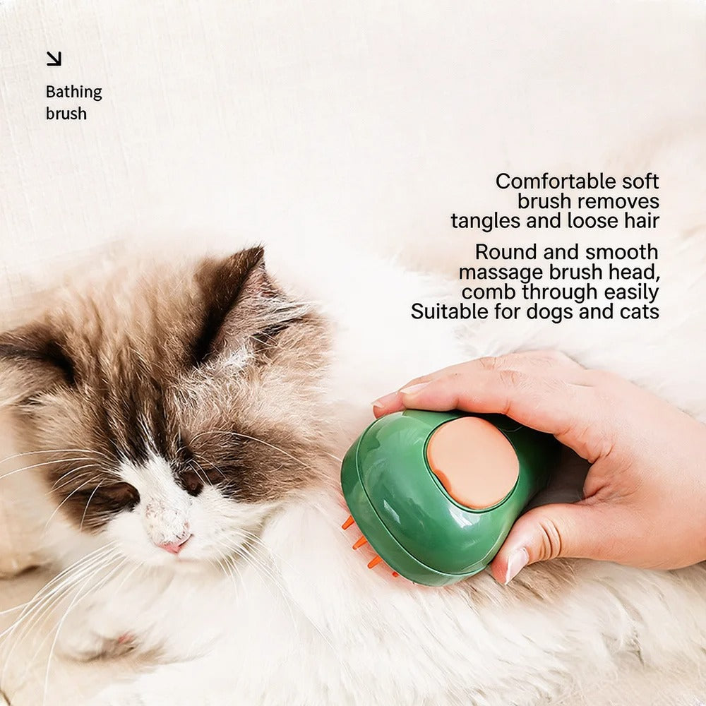 Pet Grooming Brush with Steam & Massage