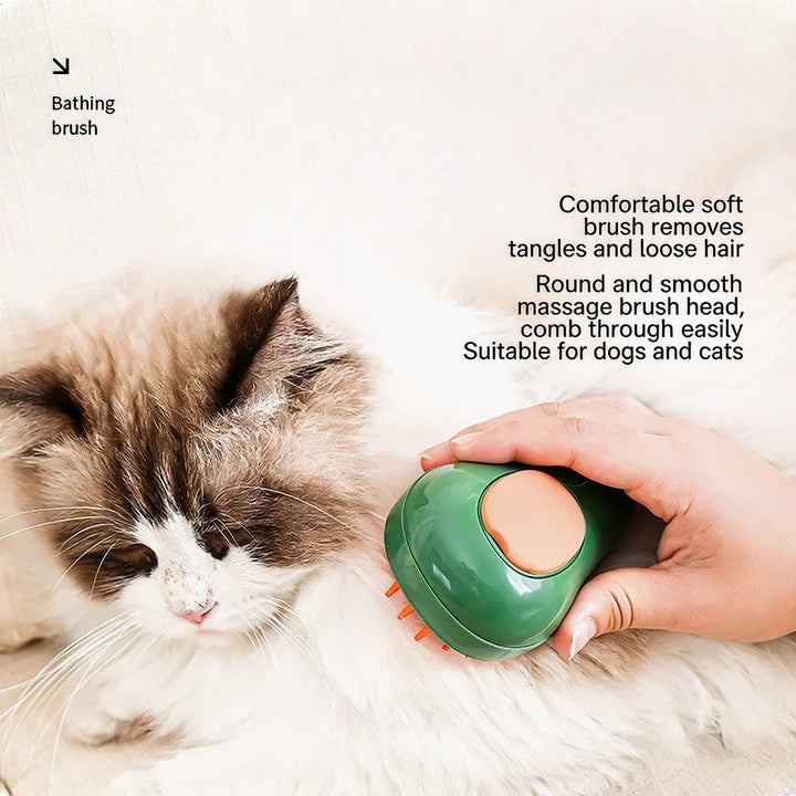 Pet Grooming Brush with Steam & Massage