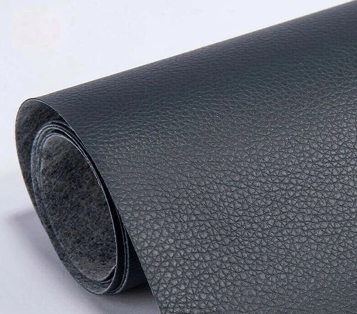 Universal self-adhesive leather patch for quick car interior & furniture repair.