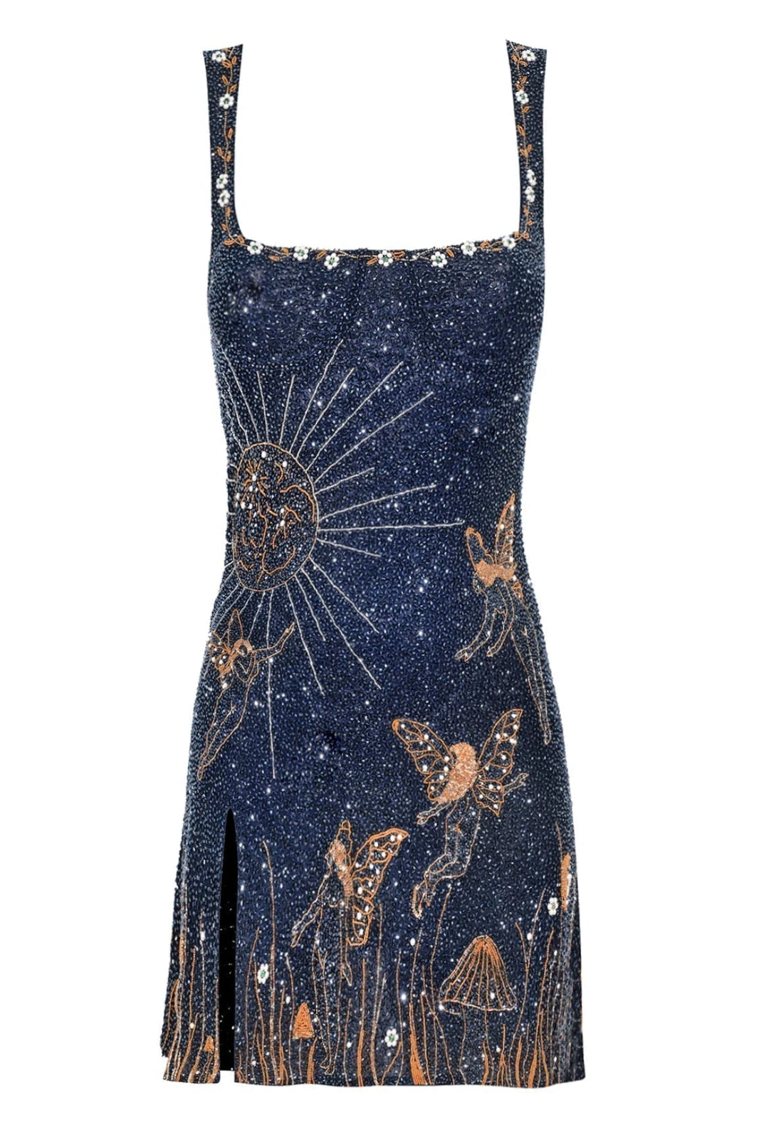 Women's dazzling black sequin mini dress, ideal for glamorous evening, cocktail & party events.