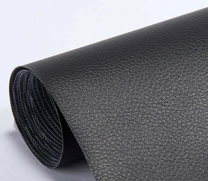 Universal self-adhesive leather repair patch for quick sofa & car seat restoration.